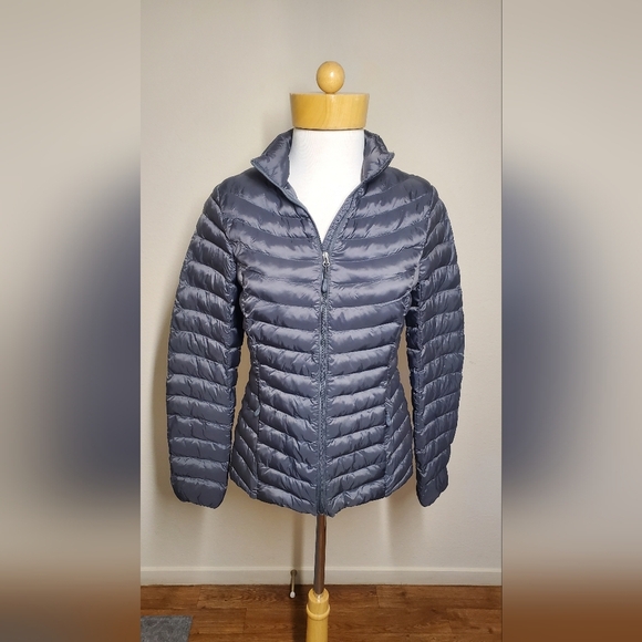 32 Degrees Small Heat Light Weight Puffer Quilted Gray Jacket With Zipper Pocket - Picture 1 of 2